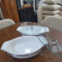 میوه خوری کریستال، قهوه خوری شش نفره، دو عدد سوفله|ظروف سرو و پذیرایی|رشت, شهرک صبا|دیوار