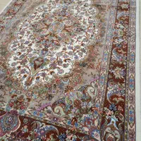 جفت ۶ متری فرش دستباف طرح تبریز نوین فر گل ابریشم