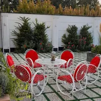 صندلی باغی فلزی گل برگ|مبلمان خانگی و میز عسلی|شیراز, قالیشویی|دیوار