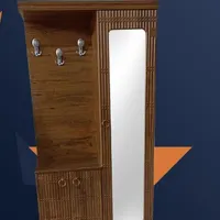 جاکفشی جا کفشی رخت آویزدار سه کاره با آینه تمام قد