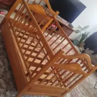تخت کودک چوب راش،نوزادی تا۶سال