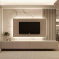 طراحی ‌تولید و اجرای تی وی وال Tv wall|مبلمان خانگی و میز عسلی|چهاردانگه (تهران), |دیوار