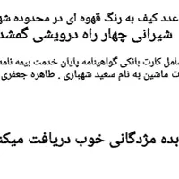 کیف مدارک قهوه ای به نام سعید شهبازی گم شده
