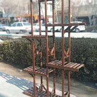 استند گل از جنس چوب روس ۶ طبقه برای ۱۵ عدد گلدان|گل و گیاه طبیعی|اصفهان, مصلی|دیوار