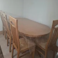میز صندلی ناهار خوری۶نفره تمام چوب