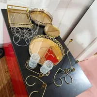 سینی طلای جا شمع جا قاشق جا میوه تازه