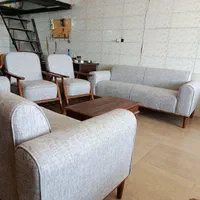 مبل راحتی مینیمال ۸ نفره با چوب روسی درجه یک