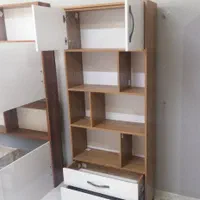 قفسه ویترین کتابخانه دو درب دو کشاب|کتابخانه، شلف، قفسه‌های دیواری|اصفهان, عطار نیشابوری|دیوار