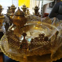 منقل سماوری برنجی ذغالی زغالی سماور تسلا گازی|کلکسیون اشیاء عتیقه|کرمانشاه, |دیوار