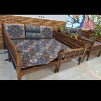 تخت سنتی گره چینی اصیل ایرانی با چوب روسی|صندلی و نیمکت|سبزوار, امیر کبیر|دیوار
