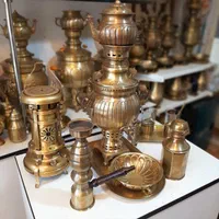 سماور زغالی شب برنجی ذغالی  گازی سماوری منقل