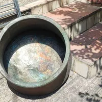 دیگ مسی و کفگیر و مجمه و گازهیئتی
