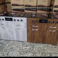 اجاق گاز رومیزی توکار با کابینت صفحه شیشه سکوریت