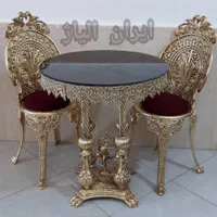 ناهارخوری میزناهارخوری برنجی کنارسالنی|میز و صندلی غذاخوری|مشهد, طلاب|دیوار