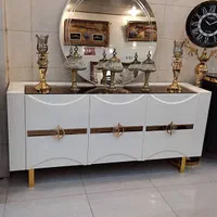 ایینه کنسول و میز تی وی پایه فلز|بوفه، ویترین، کنسول|اهواز, کوی ترابری|دیوار