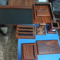 ست رومیزی پرچم اداری مدل وکیومی چرمی(رضا)