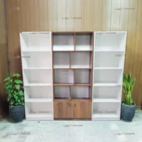قفسه کتابخانه 3تیکه دربدار کیاچوب البرز|کتابخانه، شلف، قفسه‌های دیواری|کرج, عظیمیه|دیوار