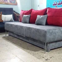 مبل تختخوابشو تخت خواب شو تختشو طوسی رنگ|مبلمان خانگی و میز عسلی|تهران, اتحاد|دیوار