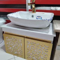 روشویی کابینتی و سنگی و توالت فرنگی|مصالح و تجهیزات ساختمان|قرچک, |دیوار