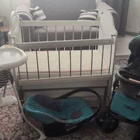 تخت کودک، کالسکه، کریر، میزغذا