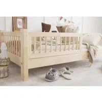 تخت خواب کودک و نوجوان تمام چوب باگارد خراطی کد T۲|تخت و سرویس خواب|تهران, بهاران|دیوار