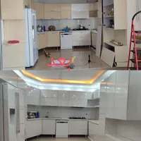 برچسب کابینت و ماربل شیت بین کابینتی