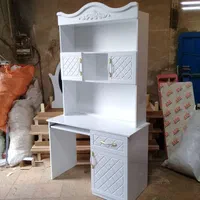 میز تحریر با کتابخانه ام دی اف وکیوم سفید