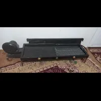 منقل کبابی فن دار و دارای گریل