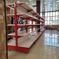 قفسه//قفسه فروشگاهی//قفسه سفید قرمز|کتابخانه، شلف، قفسههای دیواری|تهران, بازار|دیوار