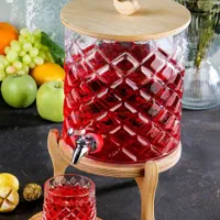 کلمن شیشه ای پایه چوب|ظروف سرو و پذیرایی|تهران, جی|دیوار