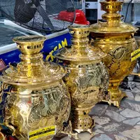 سماور گازی سنتی طلایی|سماور، چای‌ساز، قهوه‌ساز|ساری, |دیوار