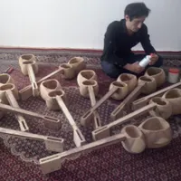 ساخت تار آبی بیگلو|سازهای سنتی|اردبیل, |دیوار