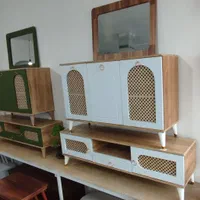 کنسول با میز تلویزیون مدل حصیری|بوفه، ویترین، کنسول|اردبیل, |دیوار