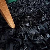 فرش چرمی شگی مشکی کدcr550|فرش|مشهد, هنرستان|دیوار