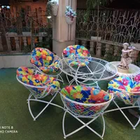 صندلی ومیز ویلایی   مهتاب ابی جنگل