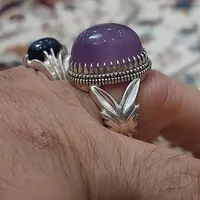 انگشتر نقره عقیق سوسنی ابری دست ساز