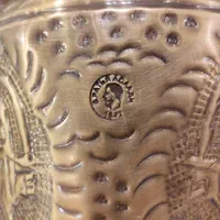 ست سماور ذغالی برنجی/همراه سرویس/تولیدی کویر مس|قوری، کتری، قهوه‌ساز دستی|یزد, |دیوار