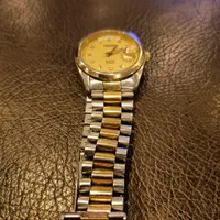 فروش ساعت Tissot قدیمی اصلی دورنگ با میکرون طلا