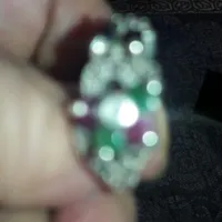 انگشتر نقره یاقوت و زمرد وسنگ برمه|جواهرات|کرمانشاه, |دیوار