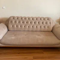 مبل ۳نفره نو تخت تا شو‌بخاطر کمی جا|مبلمان خانگی و میز عسلی|سهند, |دیوار