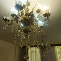 لوستر برنجی|لوستر و چراغ آویز|گلستان (تهران), |دیوار