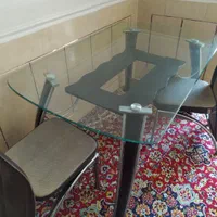 میز ناهار خوری(چهار نفره ) شیشه ای سالم سالم