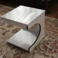 میز مدل سوپر کلاسیک سفید پنج تکه مربع|مبلمان خانگی و میز عسلی|اصفهان, باغ فدک|دیوار