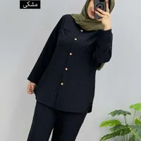 ست مانتو شلوار مانتوهای شیک دوز مشکی