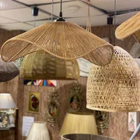 لوستر حصیری.کنفی و مکرومه بی نظییر