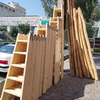 نردبان دو طرفه نقاشی و یک طرفه چوبی