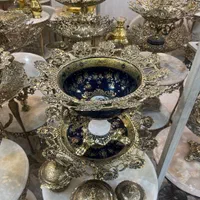 کاسه و بشقاب سرمه ای برنز