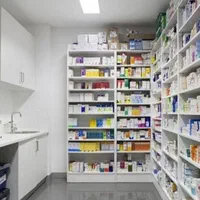 داروخانه استند ویترین پیشخوان قفسه آرایشی