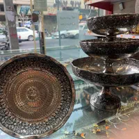 سرویس  کامل پذیرایی مسی کروم شده گل رز|ظروف سرو و پذیرایی|تهران, جیحون|دیوار