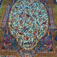 فرش ابریشم چهل طوطی